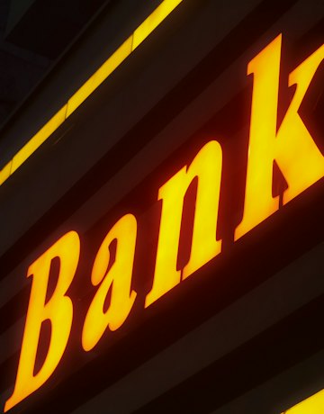 Bank at night